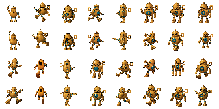 wind-up robot 32-frame sprite sheet